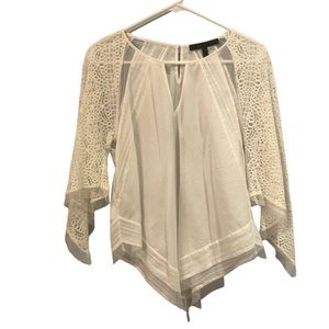 BCBGMAXAZRIA sheer blouse women size S